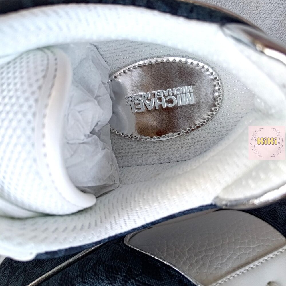 Michael Kors Lexi Mixed-Media Sneaker color admiral 49T5LXFS1L - Picture 12 of 13